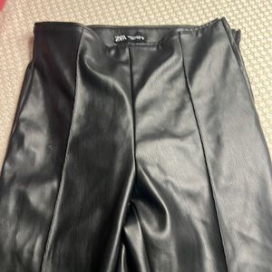 Zara black pleather leggings